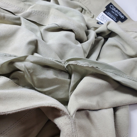 Bergdorf Goodman Calvin Klein Light Sage Green Suede Maxi Skirt - Picture 12 of 12